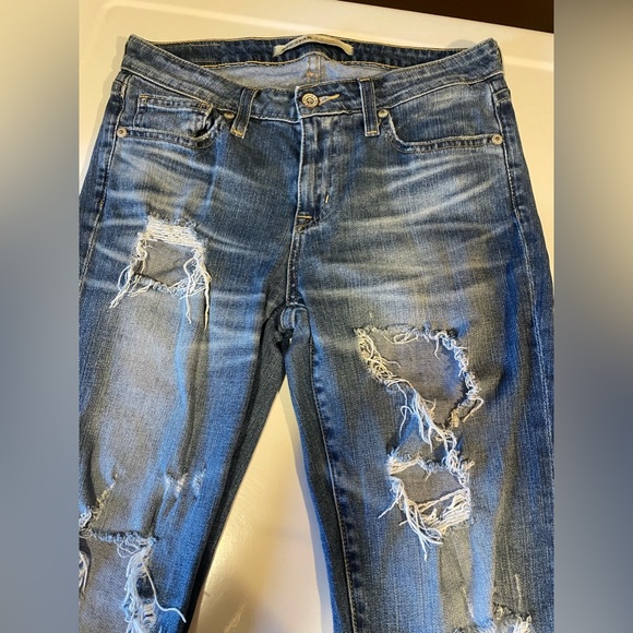 Big Star Denim - Big Star Distressed Maddie Skinny Medium Wash Jeans 25